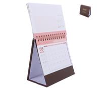 MINAOLULUS 2027 Desktop Desk Calendar for Office and Home Workspace, Minimalist Coffee- Paper Planner with Flat Writing Surface and Smudge Prevention, Academic Year Monthly Organizer