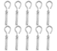 MINAOLULUS 20pcs M8 Stainless Steel Hook Concrete Anchors with Smooth Polished Surface, Heavy Duty Eye Bolt Anchor for Concrete and Masonry Surfaces, Reliable Installation for Indoor Home Use