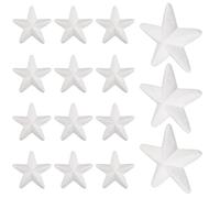 MINAOLULUS 20pcs White Foam Stars 10cm Five-Pointed Polystyrene Star Balls for DIY Crafts School Project Supplies Christmas Ornaments Decorations
