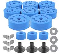 MINAOLULUS 21pcs Blue Eva Cotton Pads Drum Set Fittings Cymbal Gasket Clutch Pads Anti-slip Drum Accessories for Electric and Acoustic Kits