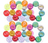 MINAOLULUS 240pcs Acrylic Russian Alphabet Beads 7x4mm Round Mixed Color Beads with 1.5mm Hole for Bracelet Making and Jewelry Craft DIY Supplies