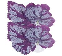 MINAOLULUS 2pcs Aquarium Leaf Hammock Bed with Suction Cup for Betta Fish Breeding and Resting Habitat, Realistic Purple Plastic Fish Tank Decoration for Aquatic Breeding and Spawning