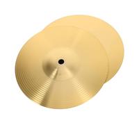MINAOLULUS 2pcs Brass Crash Cymbals for Drum Set with Smooth Rounded Edges and Damage Resistant Finish, 8 Inch Jazz Practice Cymbals for Beginner and Professional Musicians