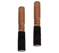 MINAOLULUS 2pcs Buddhism Singing Bowl Mallet Portable Solid Wood Sound Bowl Striker with Coffee Nonskid Handle for Yoga Studios and Home Meditation Sessions