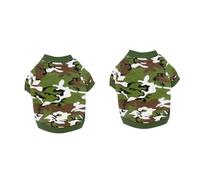 MINAOLULUS 2pcs Creative Camouflage Dog Coat for Dogs Casual Puppy Outfit for Daily Wear and Outdoor Activities Comfortable and Stylish Pet Clothing Xs