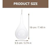 MINAOLULUS 2pcs Glass Hanging Hydroponic Planters Cone-shaped Micro Landscape Terrariums for Succulents and Air Plants, Hanging Plant Holders Suitable for Indoor Balcony Garden