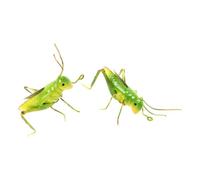 MINAOLULUS 2pcs Grasshopper Model Iron Ornament Green Vivid Outdoor Decor
