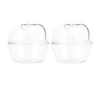 MINAOLULUS 2pcs Hamster Bathroom Sand Bath Container Large Pet Cage Accessory Small Animal Bath Tub Suitable for Dwarf Hamsters and Gold