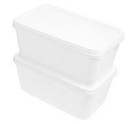 MINAOLULUS 2pcs Ice Cream Storage Boxes 3l Plastic Stackable Containers with Lids for Home Use and Kitchen Organisation, Suitable for Freezer and Dessert Preservation