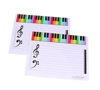 MINAOLULUS 2Pcs Magnetic Five-line Whiteboard for Music Teaching Practice Double-Sided Erasable Writing Board Home and School Use Whiteboards with Magnetic Stickers