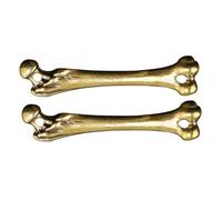 MINAOLULUS 2pcs Mini Brass Bone Keychain Pendant Set Creative Hanging Brass Bone Ornament for Jewelry Making and Accessories