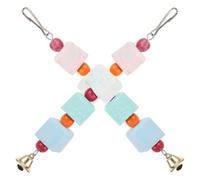 MINAOLULUS 2pcs Parrot Chewing Mineral Bite Plaything Hanging Bird Chew for Cage - Random Colour Suitable for Parrots’ Beak Grinding and Dental Care Random Color