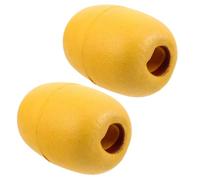 MINAOLULUS 2pcs Pvc Foam Float Buoys for Fishing Nets and Anchor Rope, Yellow Water Buoy Marker with Compact Design and Smooth Wear Resistant Surface, for Saltwater and Lobster Trap Fishing