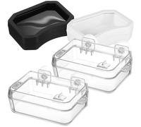 MINAOLULUS 2pcs Reptile Feeder Escape Proof Bowl with Abs Plastic, High Hardness, Smooth Delicate Design, Adsorbed on Smooth Surfaces Feeding Dish for Reptile Watering