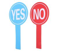 MINAOLULUS 2pcs Reusable Handheld Voting Paddles Yes and No Signs 15x30cm Kt Foam Classroom Participation Boards School Voting Supply for Teacher Feedback and Student Interaction