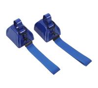 MINAOLULUS 2pcs Small 3-inch Iron Cowbells with Handle and Comfortable Wrist Strap for Football Games and Game Day Cheering at Crowded Gatherings