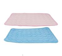 MINAOLULUS 2pcs Summer Rabbit Cooling Mats for Pets, Washable Waterproof Pet Bed Pads, Cooling Nest for Hamsters and Small Animals in Pink Blue, Suitable for Hot Weather