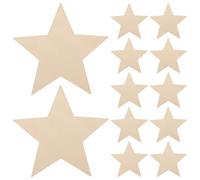 MINAOLULUS 30pcs 10cm Unfinished Wooden Star Cutouts DIY Blank Wood Pieces for Painting Christmas Tree Pendants Rustic Wall Art Decor Craft Projects