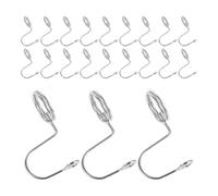 MINAOLULUS 30pcs Stainless Steel Cascading Hanger Hooks for Closet Organization Stackable Vertical Hanger Connectors with Secure Linking Design Space Saving for Dormitories