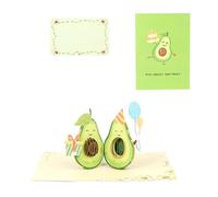 MINAOLULUS 3d Birthday Cards Avocado Greeting Card Paper Foldable Design Blank Space for Writing Lovely Creative Pattern Assorted Colour to Give Your Lover Family Friends A Big Surprise