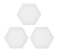 MINAOLULUS 3pcs 20cm Hexagon Stretched Canvas Boards White Blank Painting Panels DIY Art Frames Oil Painting Canvas for Artists and Craft