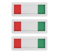 MINAOLULUS 3pcs 4x10cm White Acrylic Privacy Slide Door Signs for Office Conference Room Meeting Status Indicator