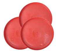 MINAOLULUS 3pcs Chicken Feeding Tray Set Reusable Round Fodder Plates for Poultry Chick Feeders and Water Drinkers Suitable for Chickens Ducks and Geese