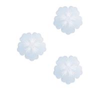 MINAOLULUS 3pcs Flower Shape Coaster Molds DIY Epoxy Mold Silicone Marine Theme Design White Practical Easy to Use for DIY Crafts Making