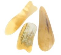 MINAOLULUS 3pcs Guasha Tool Face Set Made of Lightweight Ox Horn for Effective Massage on Body and Back, Easy to Clean Scraping Rods for Relaxation and Skin Beauty