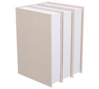 MINAOLULUS 3pcs Linen Faux Book Storage Boxes, 22x15x4.5cm Light Beige Book-shaped Decorative Boxes for Home Office Shelf, Book Model Decoration and Organizer