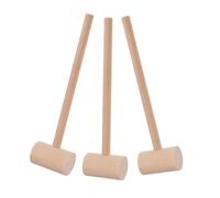 MINAOLULUS 3pcs Mini Wooden Mallets Seafood Hammer for Cracking Lobster Claws and Crab Shells Smooth Surface Wooden Pounding for Family Dinners Seafood and Baking Parties