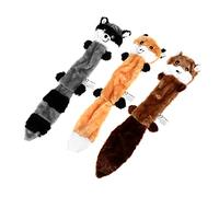 MINAOLULUS 3pcs No Stuffing Plush Dog Toy Chew Toys for Squeaky Design Dogs Safe Plush Material for Reducing Boredom and Destructive Chewing