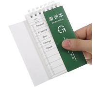 MINAOLULUS 3pcs Portable English Vocabulary Notepad Set with Cover, Loose-leaf Pocket Notebooks for Students, Green Paper Writing Pads for Word Memorization and Study