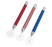 MINAOLULUS 3pcs Rhinestone Pointing Pen with Light, Dot Drill Wheel Pen for Gem Art, Luminous DIY Embroidery Tool for Mosaic Crafting and Nail Art Random Color