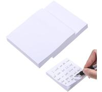 MINAOLULUS 3pcs White Square Self-stick Note Pads Portable Small Memo Pads for Office and Student Use, Blank Message Recording Paper for Schedule Planning and Desk Organization