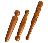 MINAOLULUS 3pcs Wooden Massage Stick Foot Massager Set with Comfortable on Skin Wood Massage Tools Easy to Hold Reflexology Massager for Use a Long Walk or Overwhelming Work Intensity
