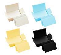 MINAOLULUS 4 Boxes 360pcs Message Cards Note Cards Paper Simple Fashionable Listing Ideas Organizing Work for Travel Journal and Creative Writing by Office Workers and Teachers Random Color