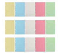 MINAOLULUS 4 Sets A5 Loose Leaf Notebook Paper Refills, Six-Hole Lined Refill Pages with Colorful Horizontal Lines for Planner Inserts, Journals, and Budget Organizers