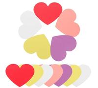 MINAOLULUS 40 Pieces Heart Shape DIY Greeting Cards 12x15cm Mixed Colors Decorative Paper Cards for Valentine’s Day Message Notes and Wall Decorations