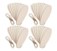 MINAOLULUS 40pcs Surfboard Wood Cutouts for DIY Craft, 163x48mm Unfinished Wooden Surfboard Plaques with Rope, Summer Beach Wall Decor Blanks for Painting and Ocean-Themed Hanging Ornaments