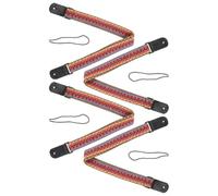 MINAOLULUS 4pcs Cotton Ukulele Straps with Fine Weaving Craftsmanship, Soft the Touch, Bohemian Style Woven Guitar Shoulder Straps Adjustable for Ukuleles and Banjos, for Supporting