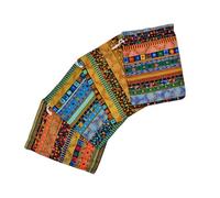 MINAOLULUS 4pcs Ethnic Style Drawstring Cotton Pouches with Stretchy Neckline, Assorted Colour Storage Bags to Create A Festive Atmosphere and Organise Or Candy Color