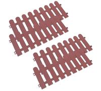 MINAOLULUS 4pcs Outdoor Tortoise Enclosure Fence Panel Set, Miniature Garden Picket Fence for Pet Reptiles, Brown 50x20cm Outdoor Yard Barrier Suitable for Tortoise and Small Animal Playpen