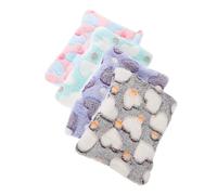 MINAOLULUS 4Pcs Pet Sleep Mat Warm Fleece Cushion for Small Animals Cozy Bedding for Guinea Pigs Hamsters and Rabbits