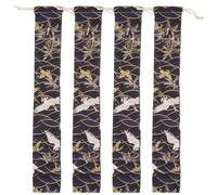 MINAOLULUS 4pcs Soprano Recorder Carry Bag Flute Storage Pouch for Vertical Flute Recorder, Cotton Cloth, Reusable Soft Bags for Small Item Packaging