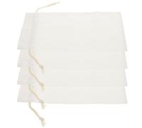MINAOLULUS 4pcs White Linen Wine Bottle Bags 16x35.5cm Drawstring Reusable Wine Carrier Tote for Travel Wrapping