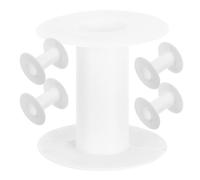 MINAOLULUS 5 Pcs Plastic Wire Spools Bobbins Adjustable Tension and I-Shaped Design, White Sewing Thread Organizer for Embroidery and Sewing Machine Use