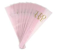 MINAOLULUS 50 Pcs Pink Iridescent Paper Single Flower Sleeve Bags for Rose and Water Lilies with Water Stem Feature, Elegant Flower Bouquet Wrap for Christmas and Parties