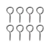 MINAOLULUS 50 Pcs Screw Eye Bails Carbon Steel Strong Structure Silver Eye Pin Pegs for Crafting and Corked Bottle Charms with Ergonomic Designs and Long-lasting Use