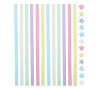 MINAOLULUS 540pcs Origami Paper Strips Double-Sided Star Folding Paper Gradient Pastel Colors DIY Craft for Arts Crafts and Handmade Lucky Stars